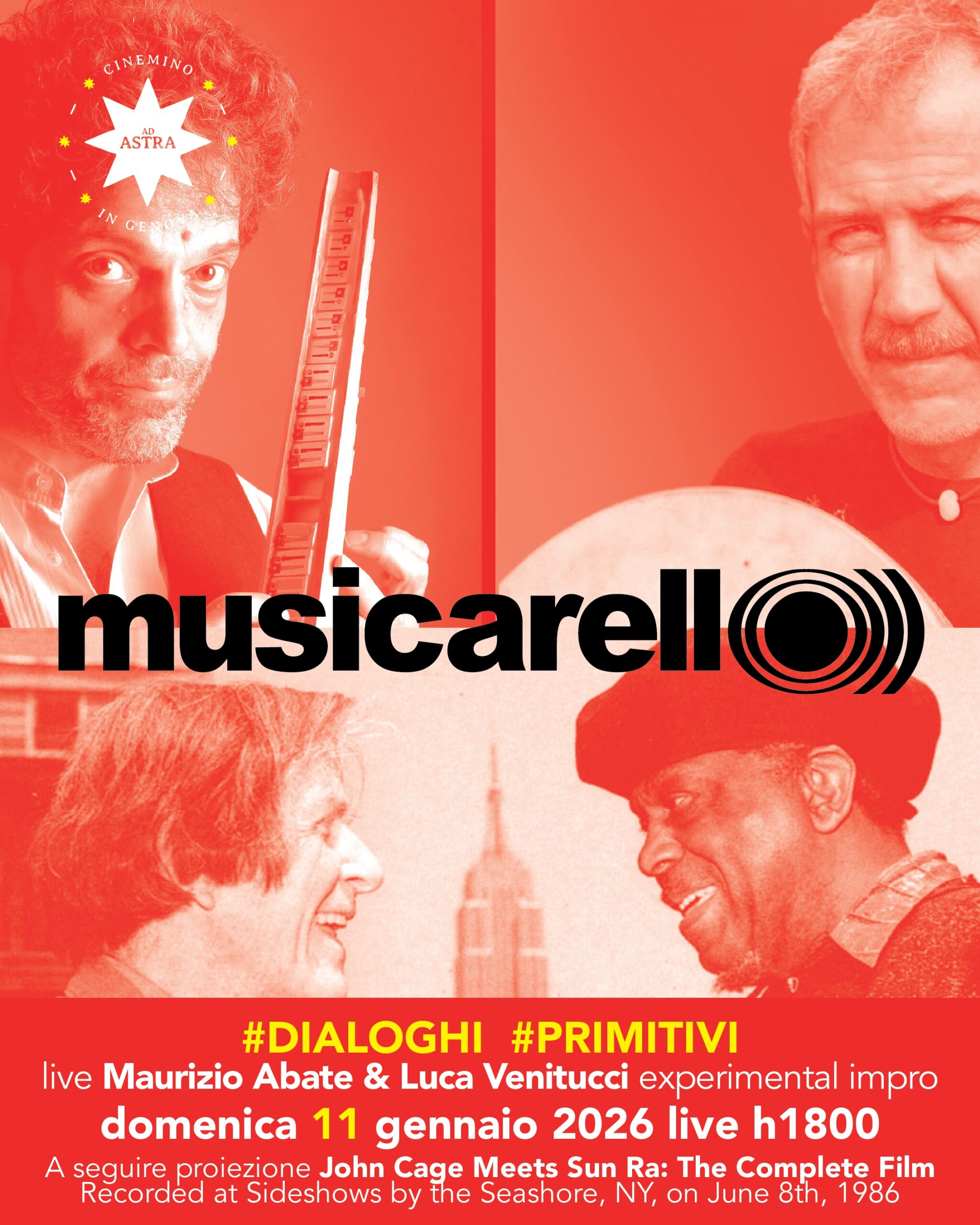 MUSICARELL O))) 21 Dialoghi -🎵 Abate & Venitucci 🎞️ John Cage meets Sun Ra